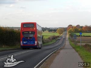 Shared use path between Fulbourn and Cherry Hinton.