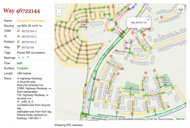 Our debugging view, now running from a GeoJSON data endpoint in our V2 API
