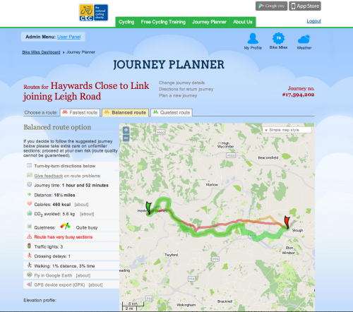 PleaseCycle journey planner