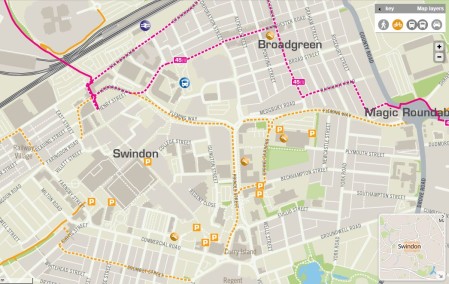 Swindon Borough Council cycle map