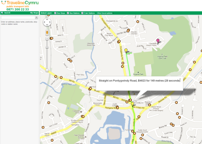 Traveline Cymru screenshot