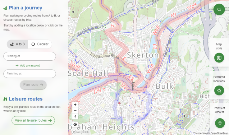 White label cycle journey planner website